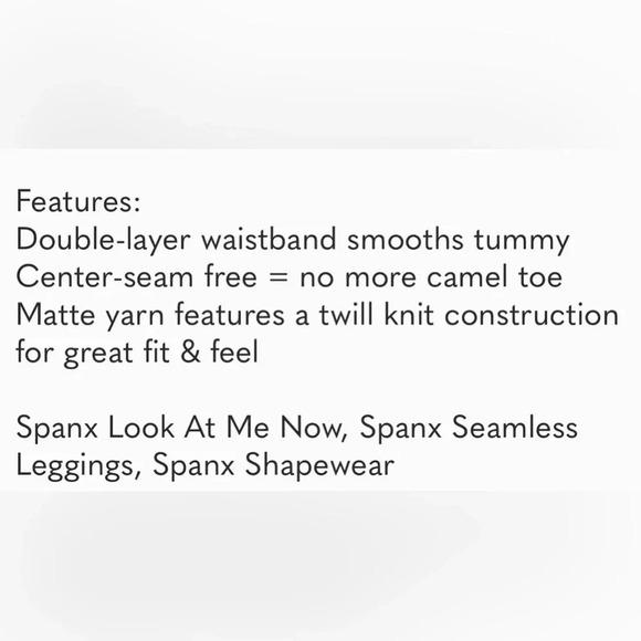 SPANX Women's Look at Me Now High Waisted Seamless Leggings Ankle Black Size L - Picture 5 of 5
